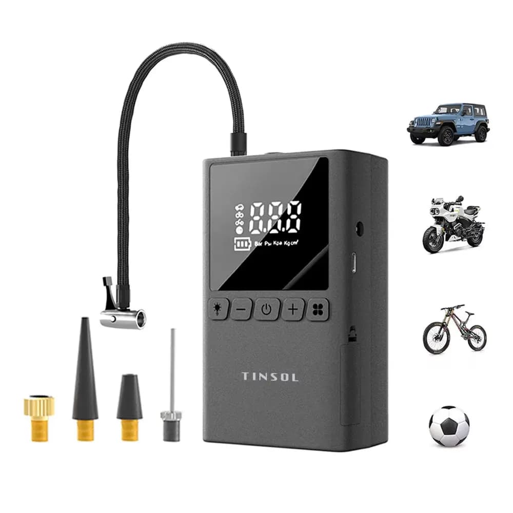 Pompa per pneumatici per bicicletta 150PSI Pompa di aria elettrica portatile Accessori per ciclismo adatti per biciclette, palline, motocicli e auto