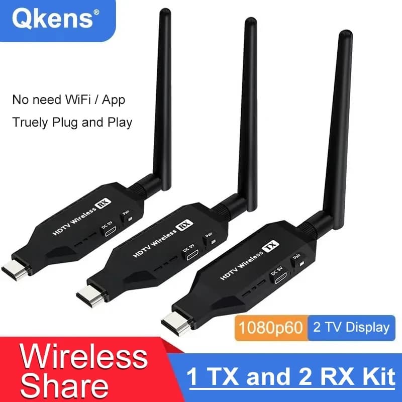 Wireless Wifi HDMI Extender Audio Video Trasmettitore Ricevitore Adattatore Display 1 Invia e 2 Ricevi 1TX 2RX per PC portatile a 2 TV