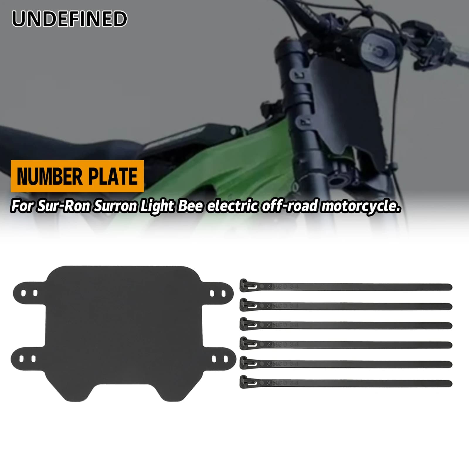 Parti del motociclo Piastra anteriore Accessori targa per Surron Sur-Ron Sur Ron Light Bee X & S Targa bici