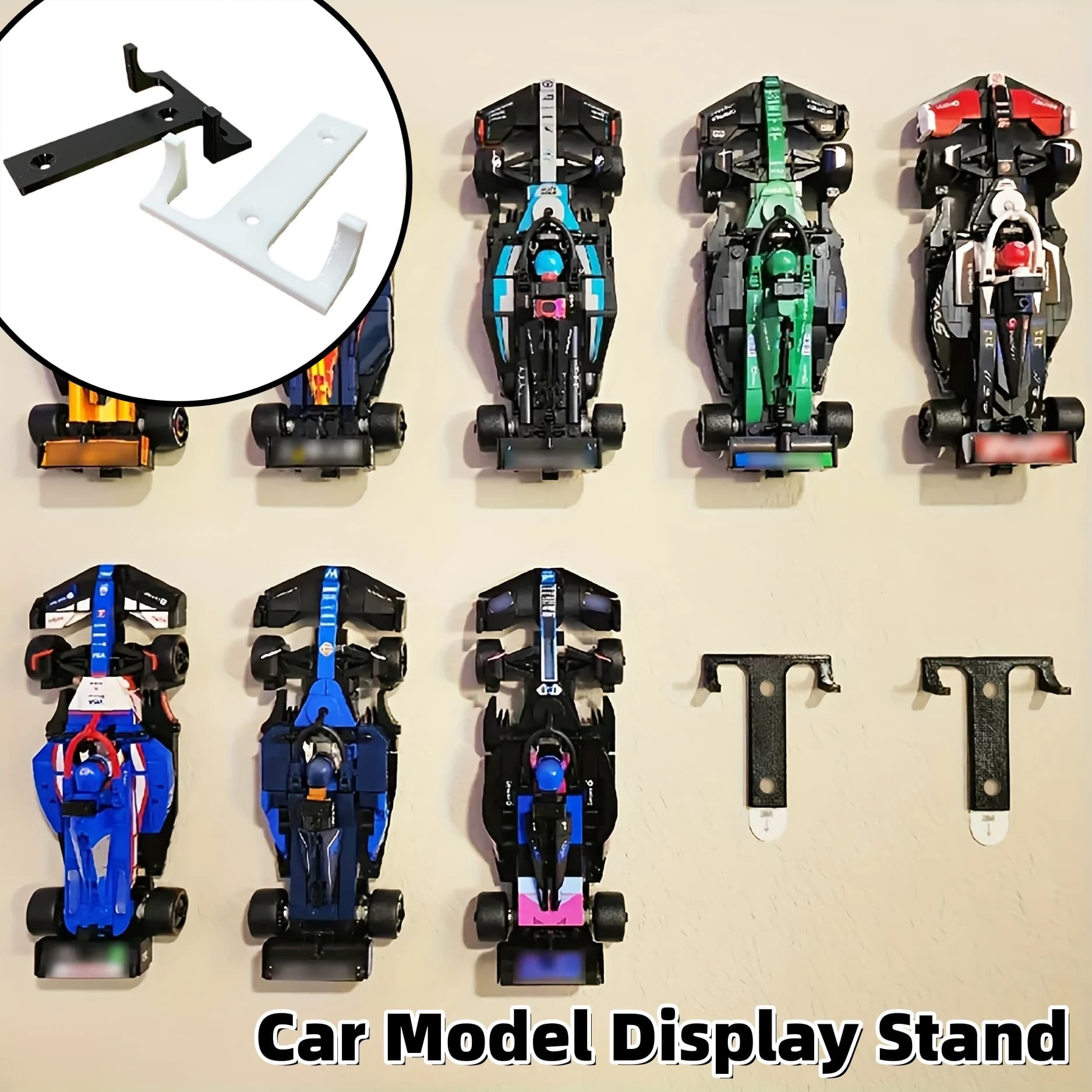 1 pz per F1 Speed Champion serie di auto da corsa modello di auto espositore a parete modello di auto scaffali decorativi accessori per la casa