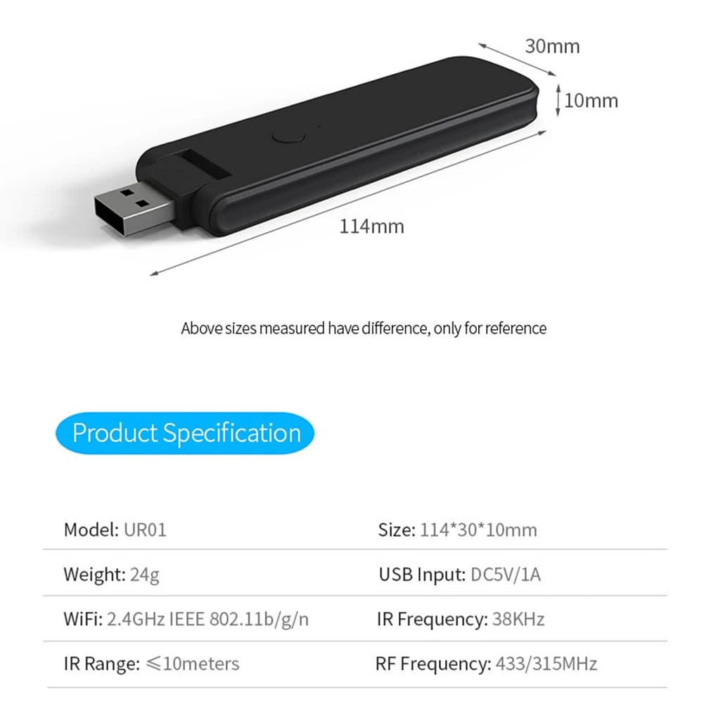 2026 New Smart RF IR Remote Control For Tuya App USB Voice Automation Hub For Home Appliances Curtain Garage
