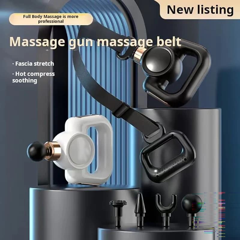 Fascia Gun With 5 Levels Of Massage Intensity And 4 Levels Of Massage Head Muscle Vibration Relaxation Vibration Massage Belt