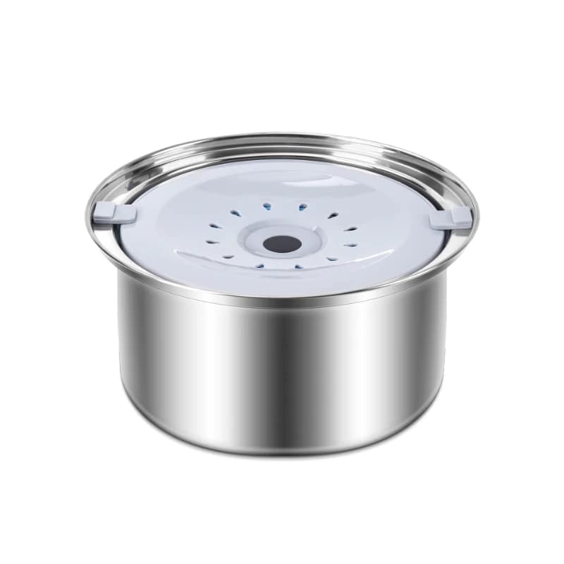 Ciotola per Acqua per Animali Domestici in Acciaio Inox da 2,5/4L, Ciotola Sospesa per Cibo per Cani, Dispenser d'Acqua Anti-Goccia per Gatti