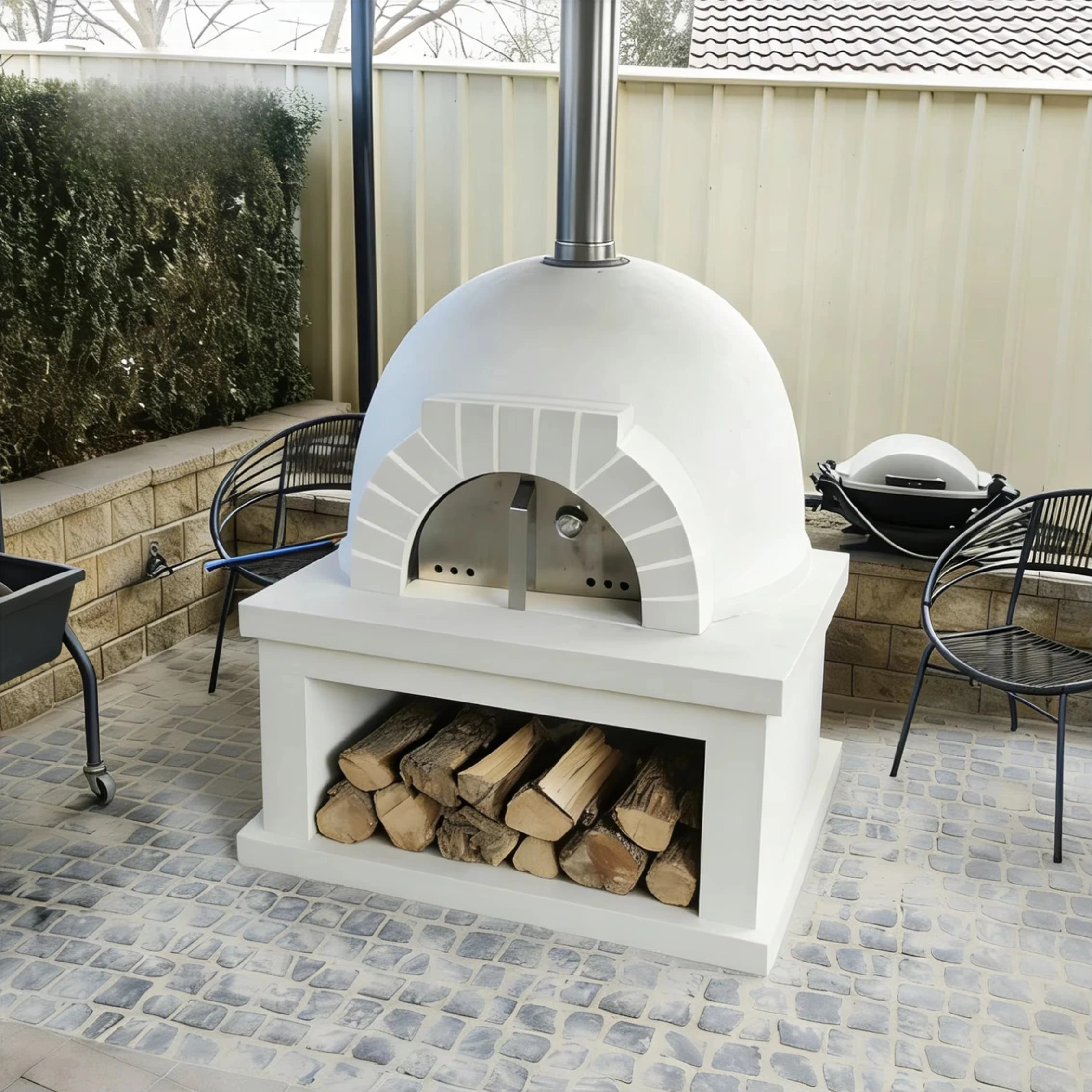 hj-Italian Industrial Manufacturer Build in Pizza Oven Out Door Brick Wood Fired Oven Price for Home Use@