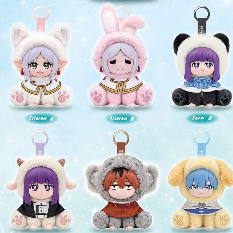 EAKI Frieren Beyond Journey‘s End The Animal Party Sitting In A Row Series Keychain Blind Box Collectible Toy Gift For Fans