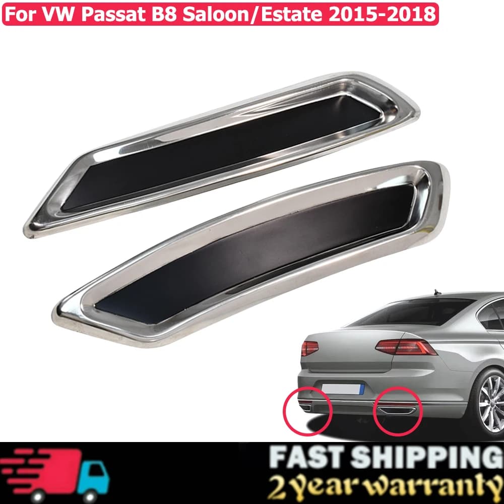 Per VW Passat B8 Chrome Diffusore di Scarico Telaio 2015-2018 Accessori Auto In Acciaio Inox Posteriore RLine Tuning Highline TSU FSU TDI