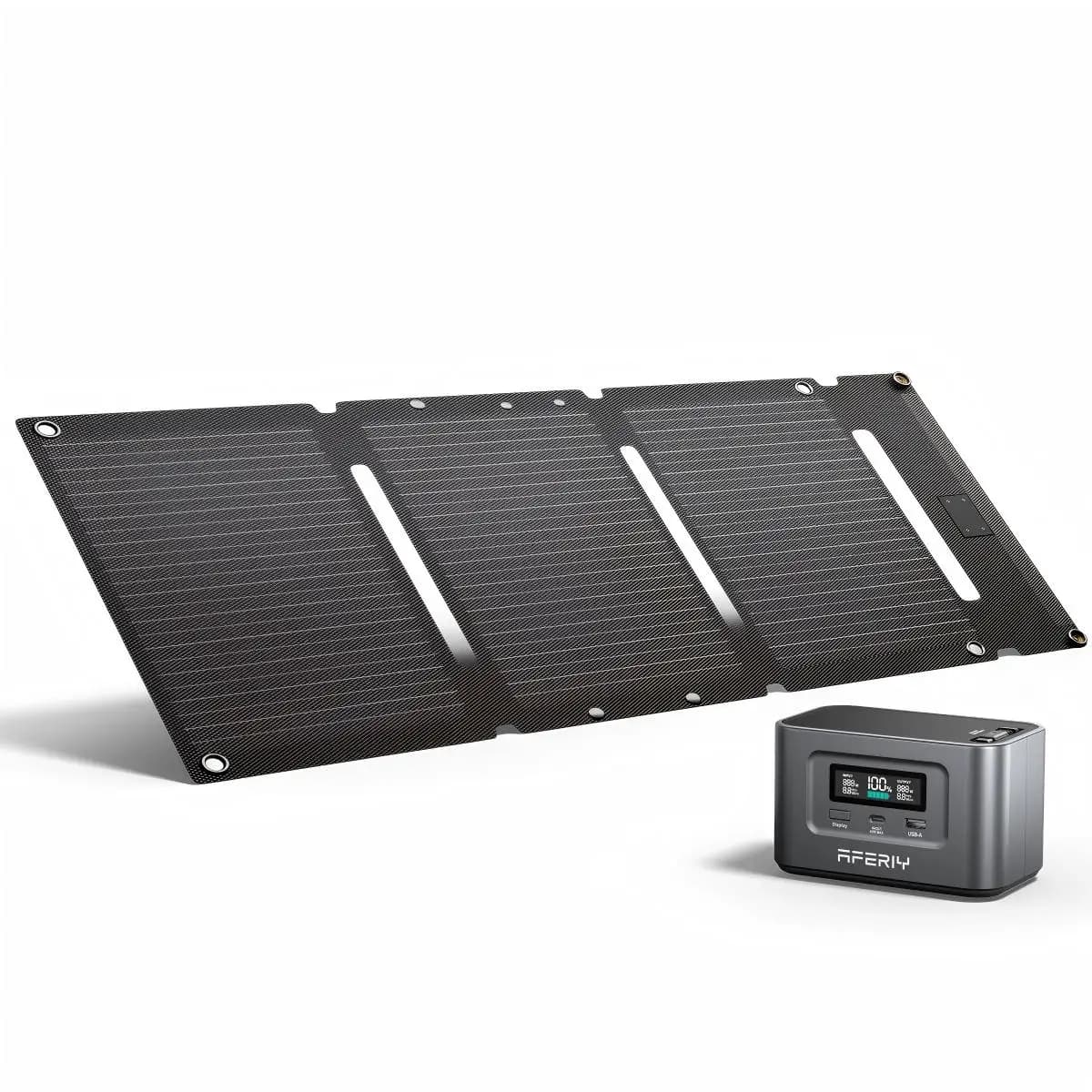 Il campeggio si aggancia 2000 volte che carica la mini centrale elettrica portatile da 100 W con pannello solare SL030 30 W utilizzando la banca di potere