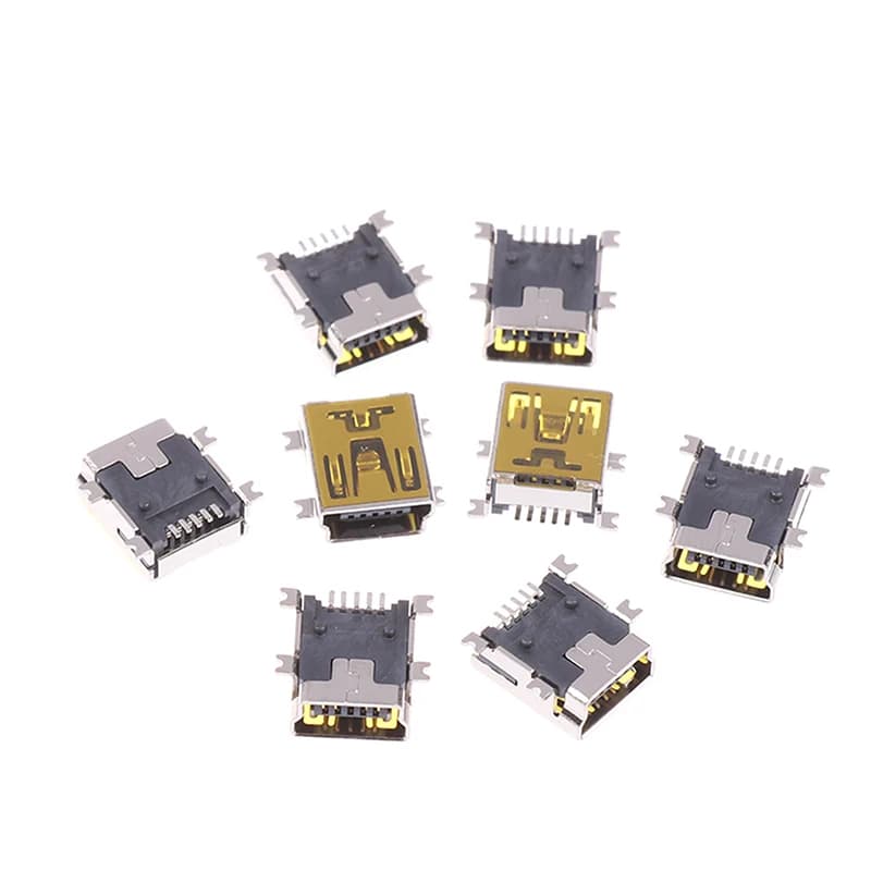 【Nice】 Connettore femmina USB mini da 10/20 pezzi, presa USB a 5 pin tipo SMD per la ricarica di telefoni cellulari e porta dati