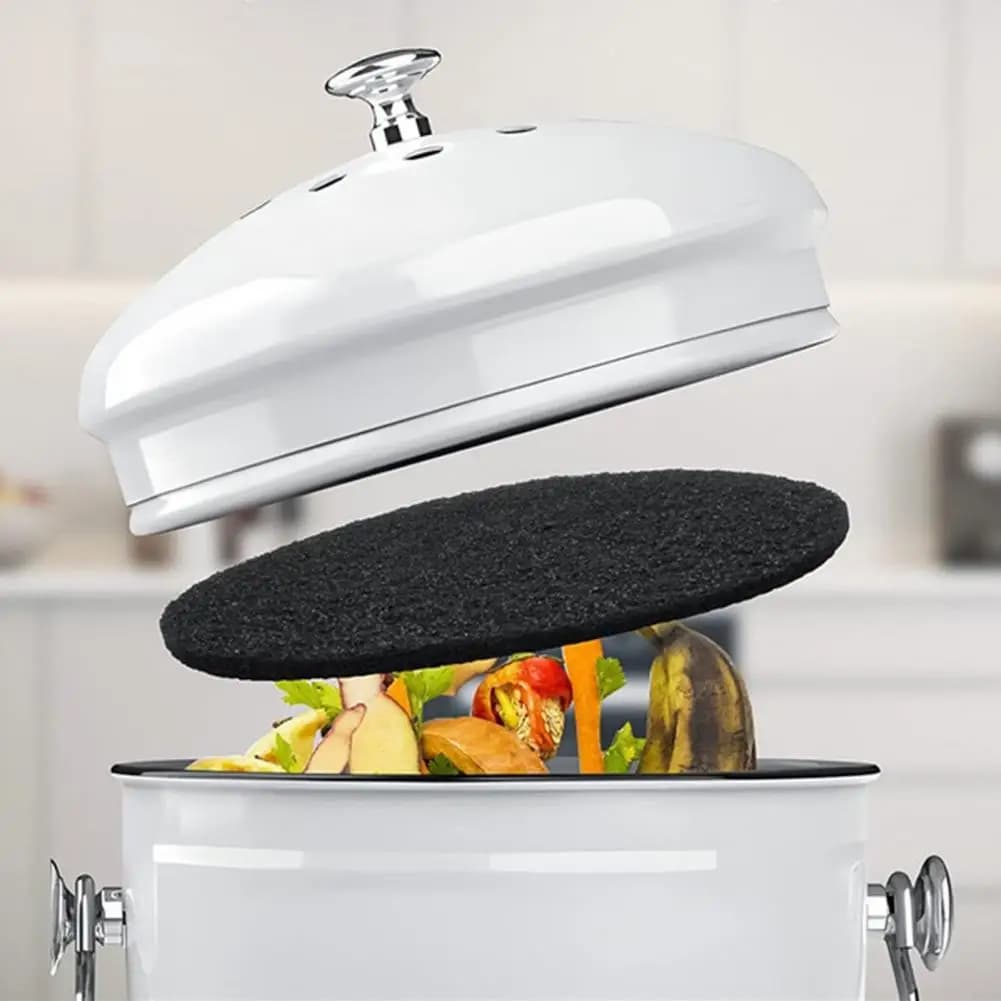 Fogli deodoranti con filtro a carbone attivo per bidone del compost, per secchielli del compost, bidoni della spazzatura, frigoriferi per cucina, aria