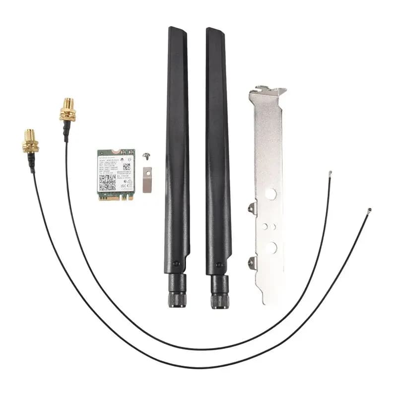 Kit Desktop Wi-Fi 6E per Scheda Wi-Fi AX210 Bluetooth 5.2 802.11Ax 2.4Ghz/5Ghz Adattatore Wi-Fi 6 AX210NGW con Antenna-ABIU