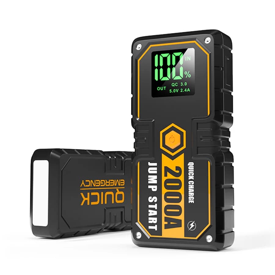 Avviatore d'emergenza per auto 8000A, caricabatterie 6400mAh/8000mAh/10000mAh, power bank di emergenza per veicoli a benzina e diesel 12V
