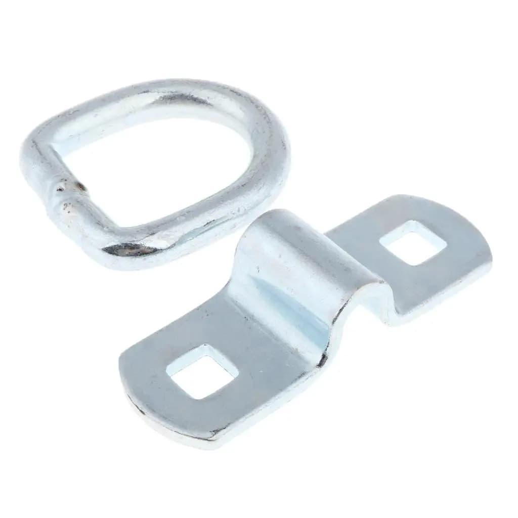 Catena di Ancoraggio per Camion con Anello a D in Metallo, Cinghia di Carico per Kit Dadi di Bloccaggio con Viti, Anello di Sicurezza per Rimorchio