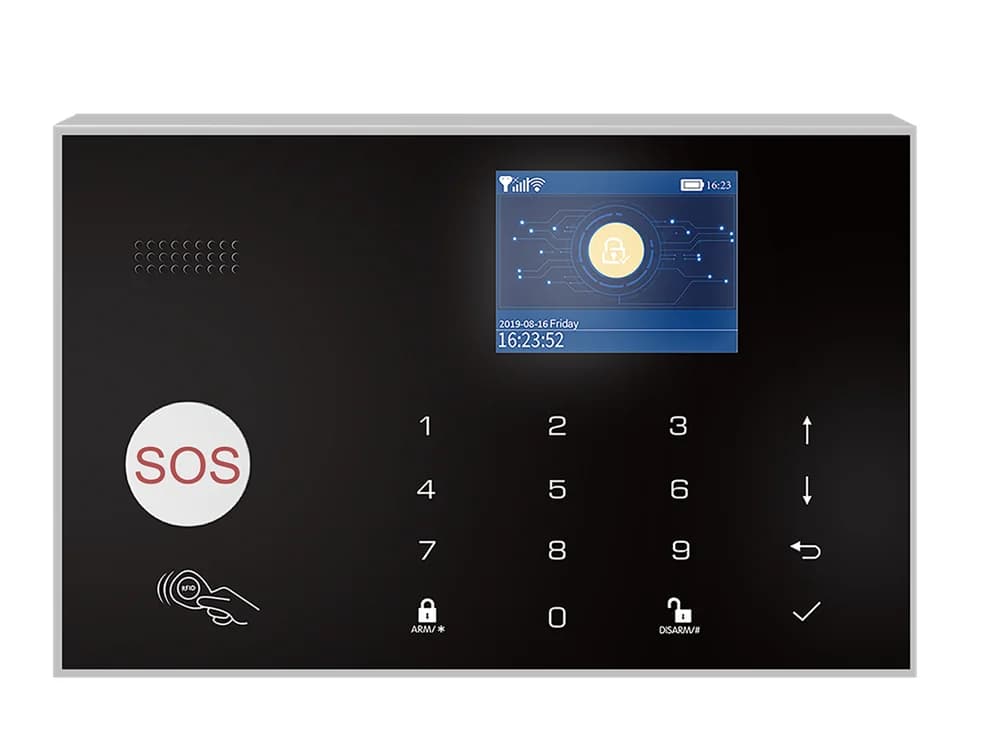 Tuya APP Remote Control With Keyboard WIFI +4G/GSM Alarm System Home Security Alarm Sensor PIR Detector Door Contact SOS Button