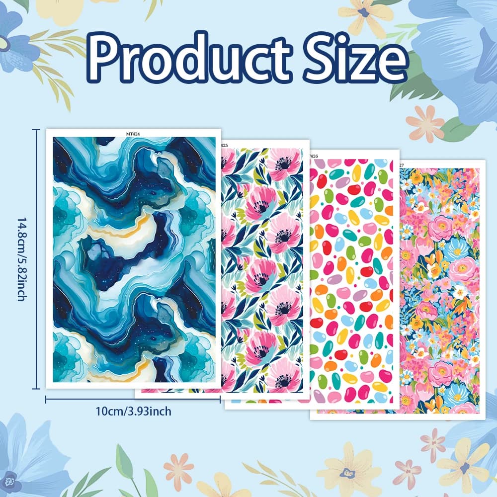 Carta per Trasferimento ad Acqua Effetto Marmo Blu e Oro, Carta Colorata a Pois per Orecchini in Argilla Polimerica, Forniture Moderne per Creazione di Gioielli