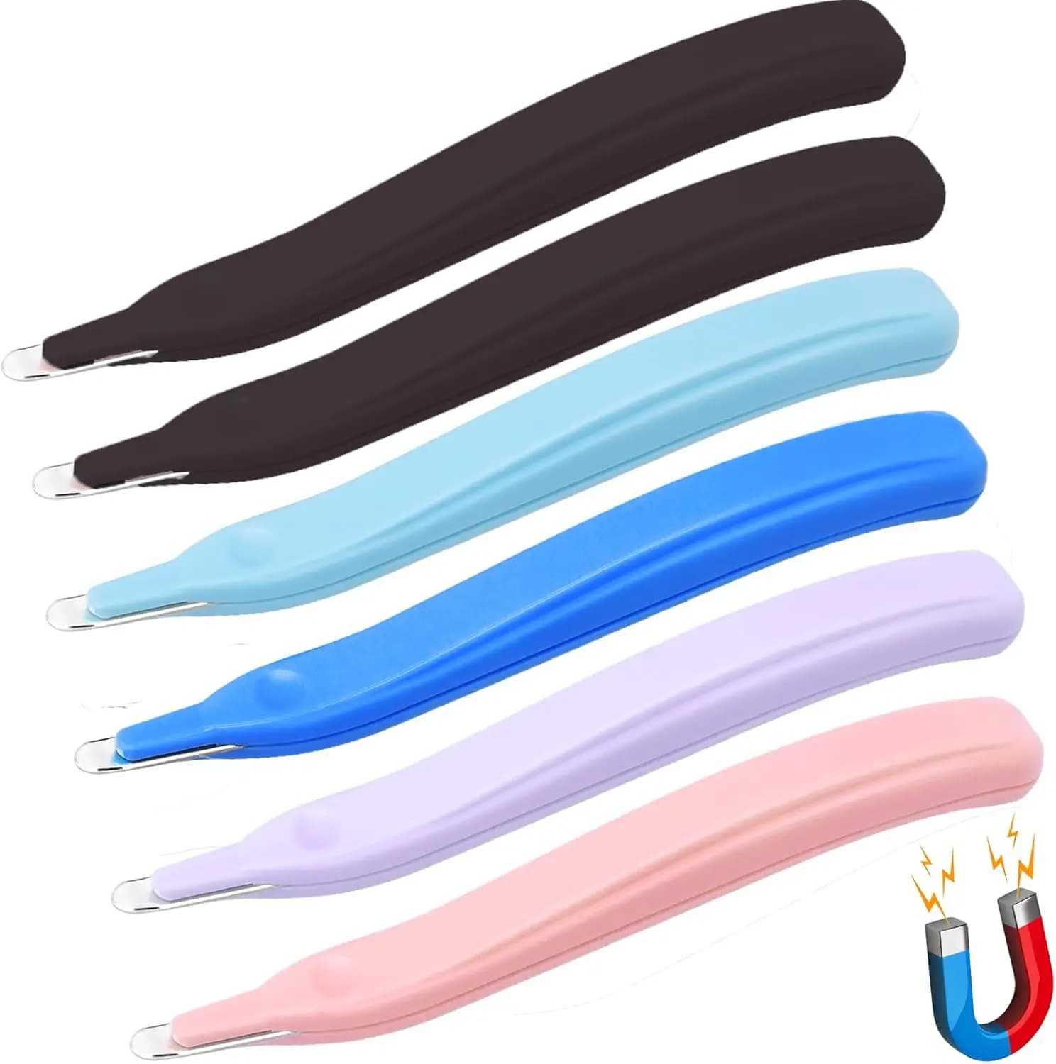 Set di 6 Dispositivi Magnetici per Rimuovere Graffette, Estrattore Professionale per Graffette per Aula e Ufficio in 5 Colori