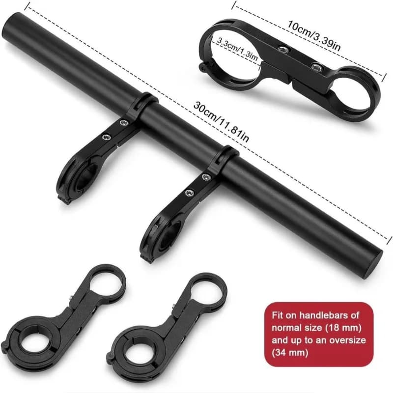 Supporto di Estensione Manubrio Bici 20/30cm, Dispositivo Regolabile per Telaio Bici da Corsa e Mountain Bike per Comfort e Controllo Ciclistico