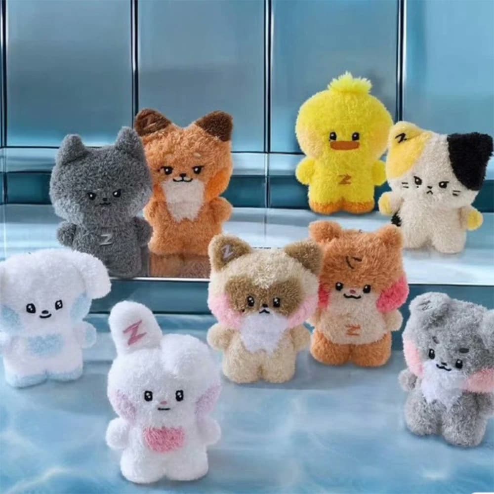 Kpop ZB1 bambola 17CM riempimento cotone PP morbido peluche corto ZERONI cartone animato simpatico cane gatto coniglio bambola portachiavi ZEROBASEONE regalo per i fan