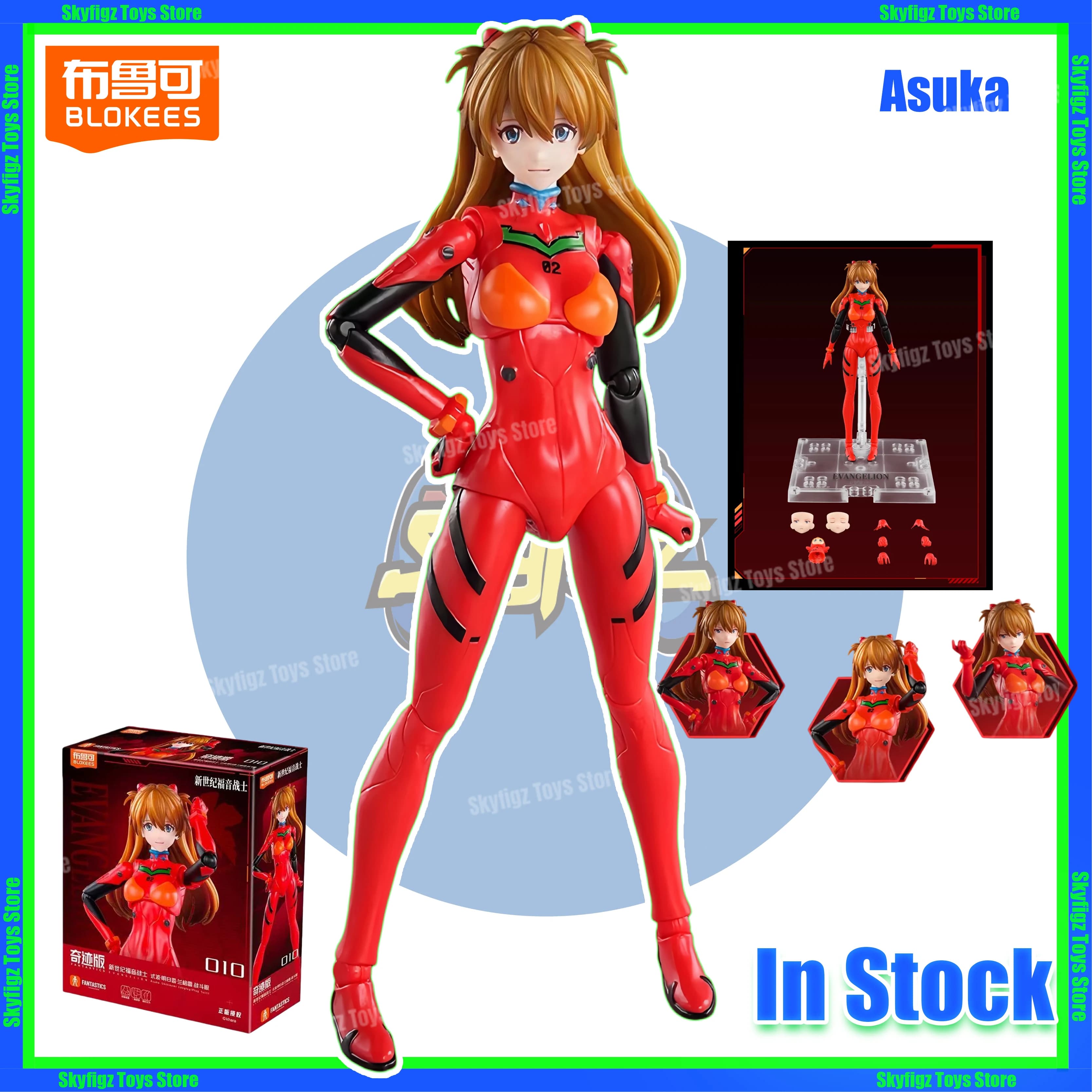 Disponibile Nuovo prodotto Blokees Neon Genesis Evangelion EVA Asuka Rei Ayanami Action Figures Collezione di giocattoli Regali