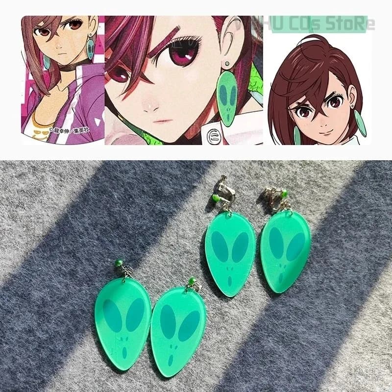 Anime Dandadan Donna 38 cm Capelli corti lisci castani Ayase Momo Cosplay Clip per orecchie Parrucca gratuita Capk;3,c'5.b;8'