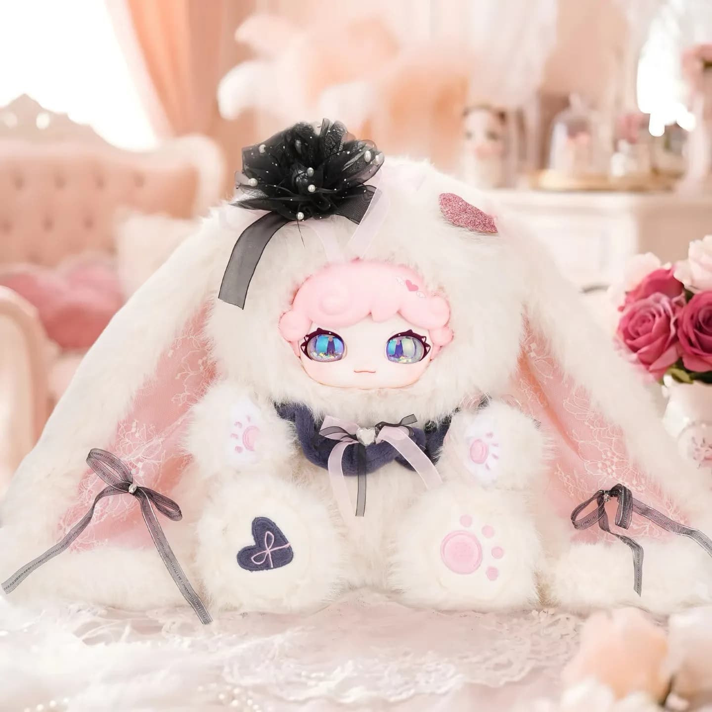 BeiXiaomo Dreamland 800% Vinyl Plush Blind Box Toys Big Dolls Mystery Box Bunny Model General Gift Collection Electroplating eye