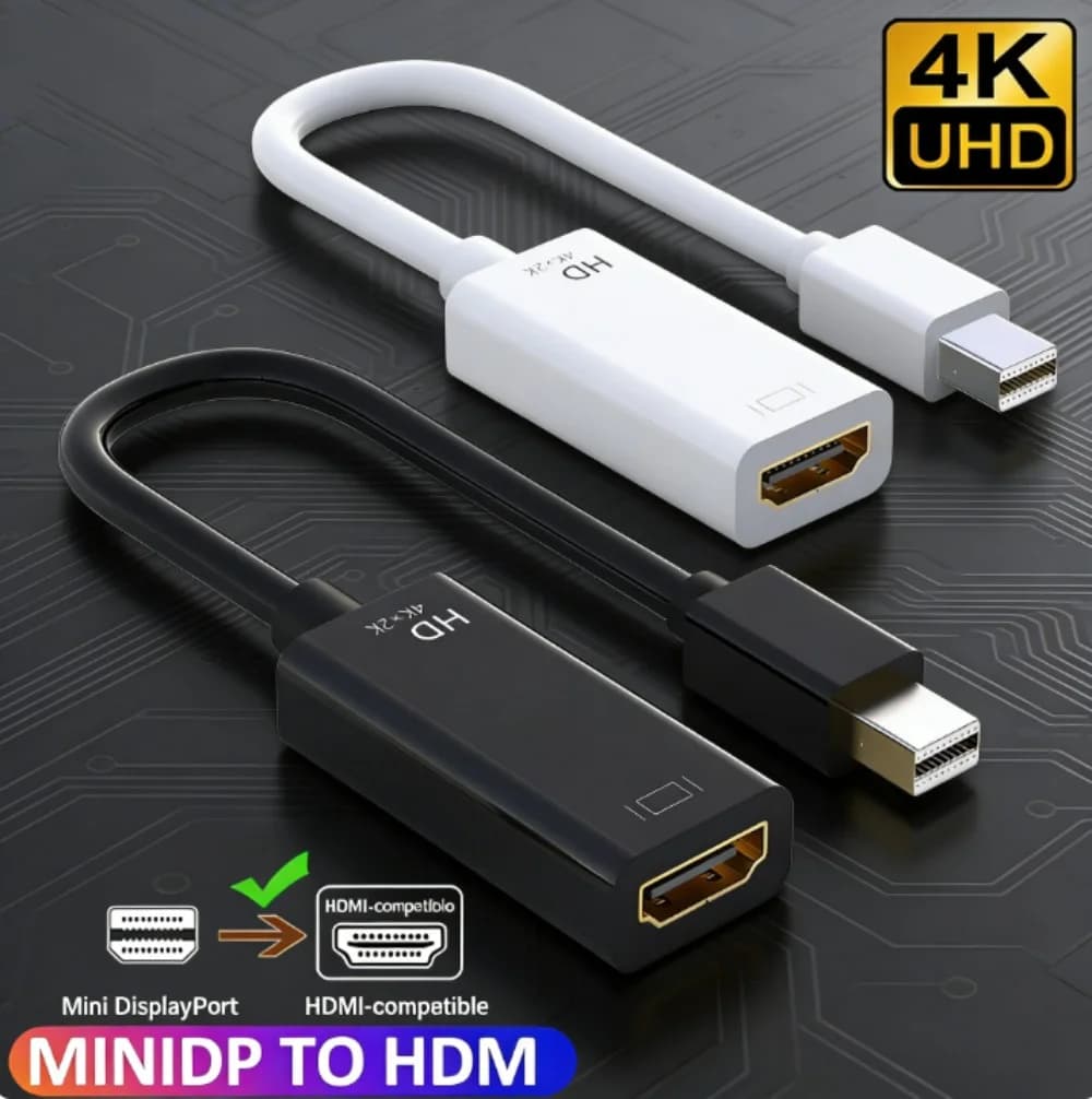 Adattatore Mini DisplayPort a HDMI 4K 60Hz, convertitore video Thunderbolt a HDMI, adattatore audio per mirroring dello schermo del telefono.
