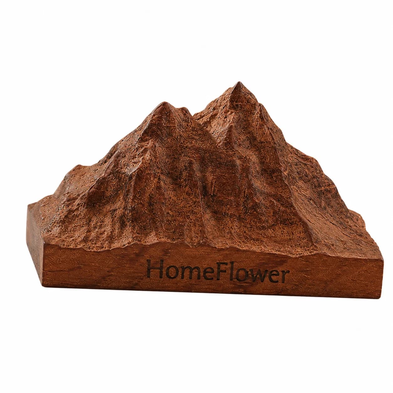 Alps Mountain Shape Wood Essential Oil Diffuser, Natural Aroma Diffuser Ornament for Home Office Desktop Car Decor