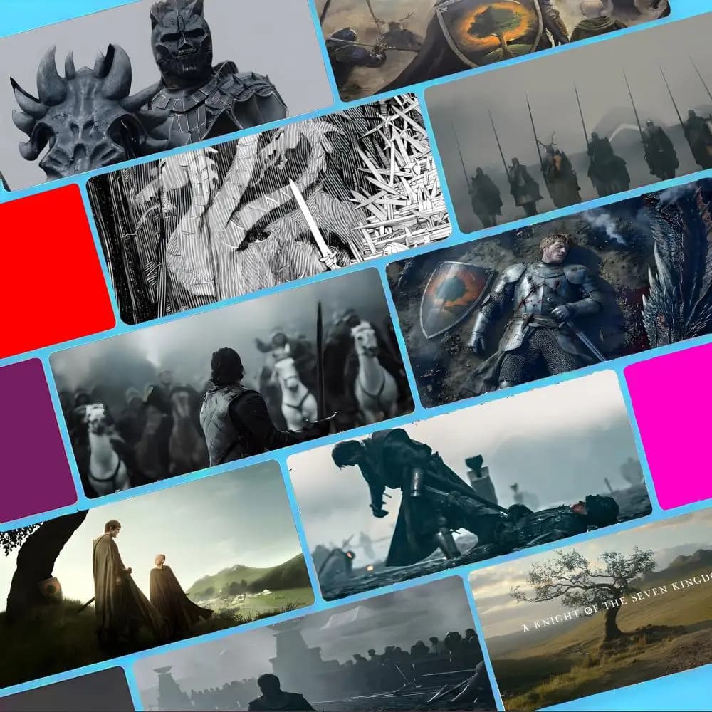 Epic A Knight of the Seven Kingdoms-s Mouse Pad Non-Slip Large Desk Mat Thick Stitched Edge Gaming Mousepad
