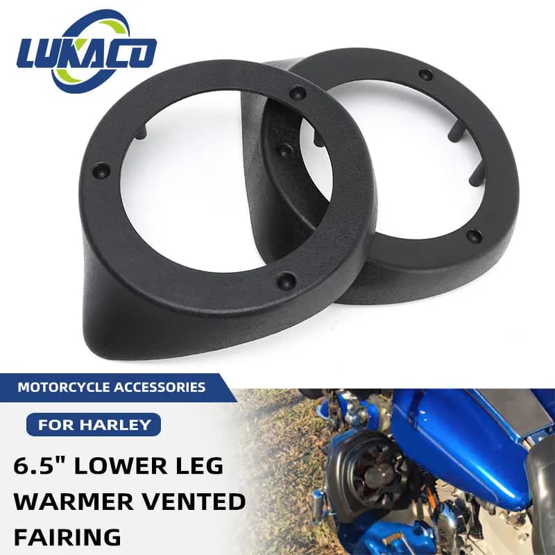 Adattatori per alloggiamenti altoparlanti da 6,5 pollici neri ventilati per parafango inferiore moto Harley Touring Electra 1996-2022