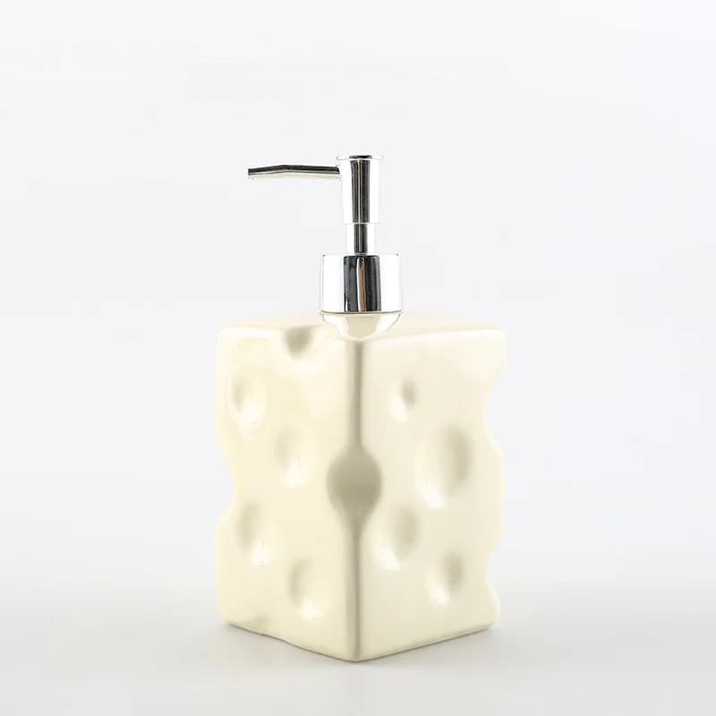 KULE HOME Dispenser Creativo per Sapone Liquido a Forma di Bottiglia di Latte, Lussuoso per Hotel e B&B, Gel da Bagno