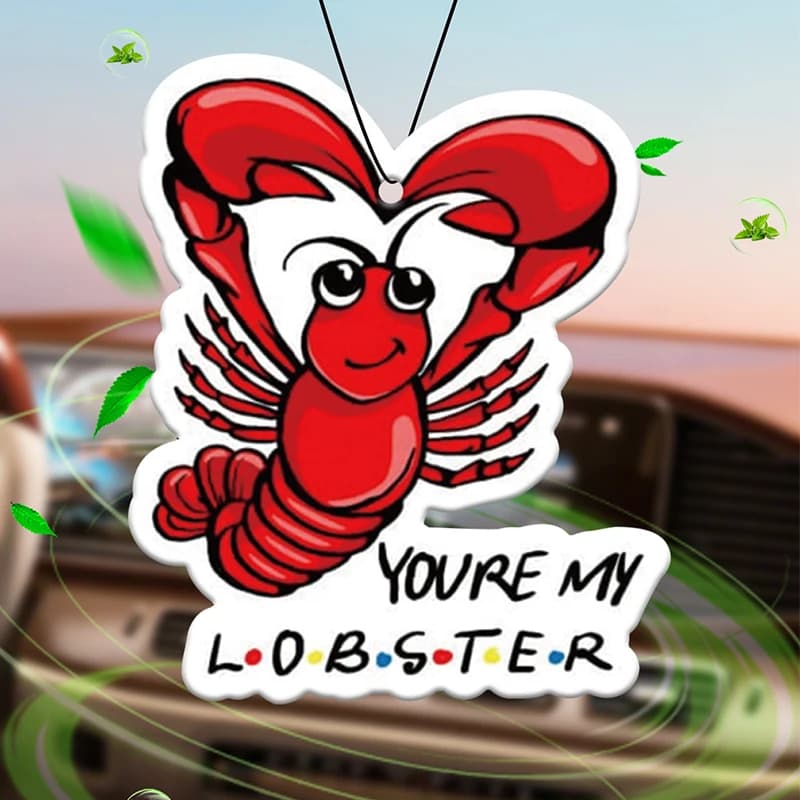 Deodorant for Auto 'You Are My Lobster' (Profume by Hotel) | Pendant for mirror retrovisor and clip for double-use air vent | Aromatherapy pads in Natural Material | Long-lasting fragrance for 90 Days | Non Alcolico | I don't fear the sun | Specially Designed for Deodorant Cars, Wardrobes and Baths. | Reasons of Cartoni Animati | Unisex | Luxury fragrance | Five Star Hotel Style: Ocean