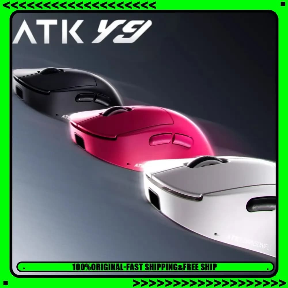 ATK Dragonfly Y9 Wireless Mouse 3-mose Ergonomics Dual 8K Long Battery Life Gaming Mouse Customized E-sports PC Accessory Gifts