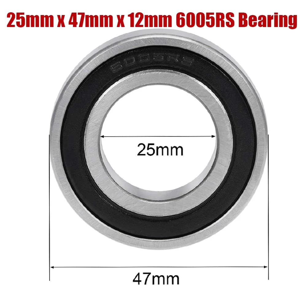 25x47x12mm 6005RS Roller Bearings Deep Groove Ball High Speed Bearing for Electric Scooter Hub Wheel Replacement Part