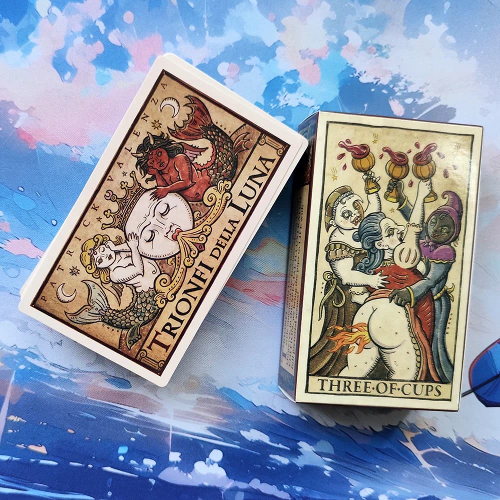 Carte da 12×7 cm. Mazzi di carte dei tarocchi di divinazione Trionfi Della Luna per principianti Professionisti Carte per predizione del futuro