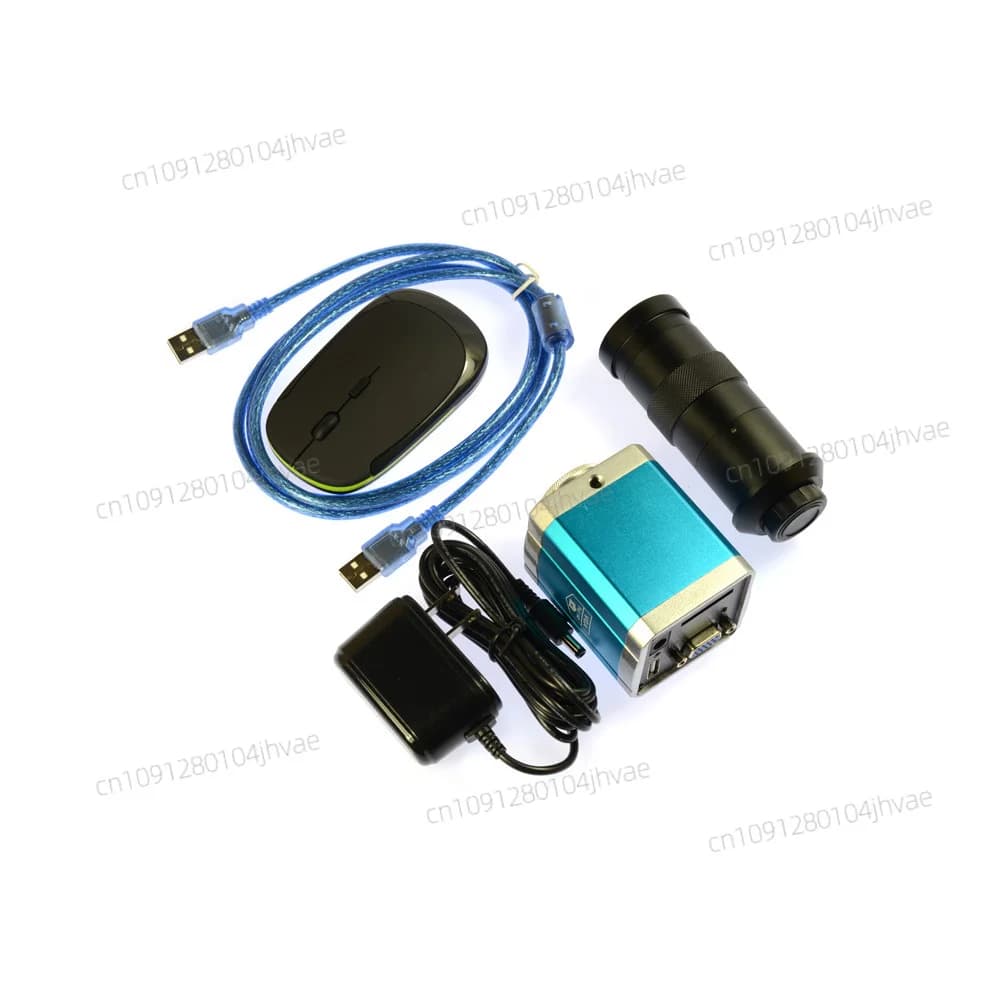 Fotocamera per microscopio 1080P VGA Full HD Videocamera digitale industriale Videoregistratore Zoom 100X Obiettivo C-MOUNT per saldatura Riparazione PCB fai da te