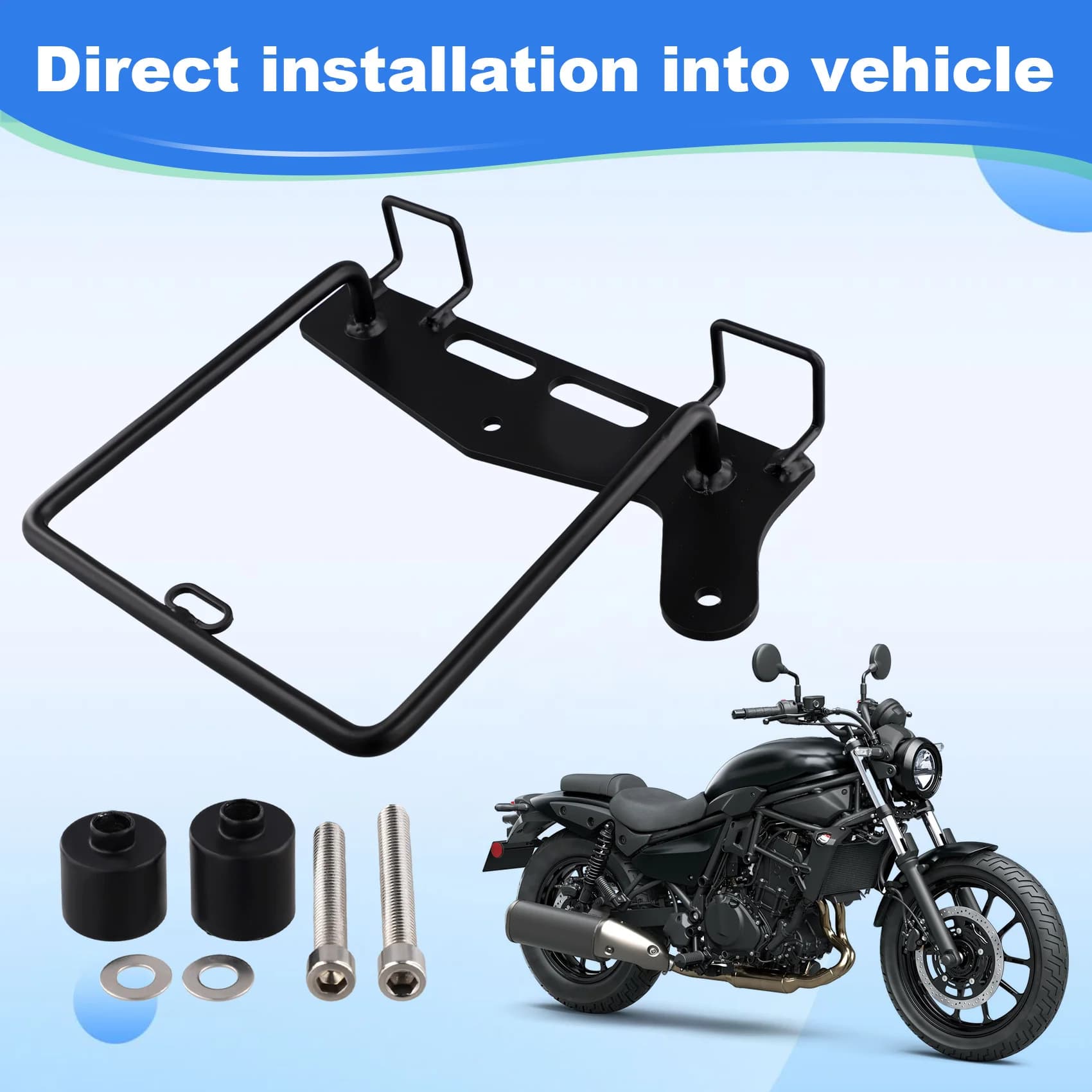 Ac29-Portapacchi per moto Staffa per borsa laterale Supporto per borsa per bagagliaio laterale Supporto per Kawasaki ELIMINATOR 500 SE500 E500