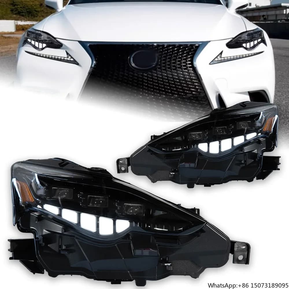 Fari per Auto IS250 con Lente Proiettore 2013-2016, Fari LED IS300, Luci Diurne DRL, Accessori Automobilistici