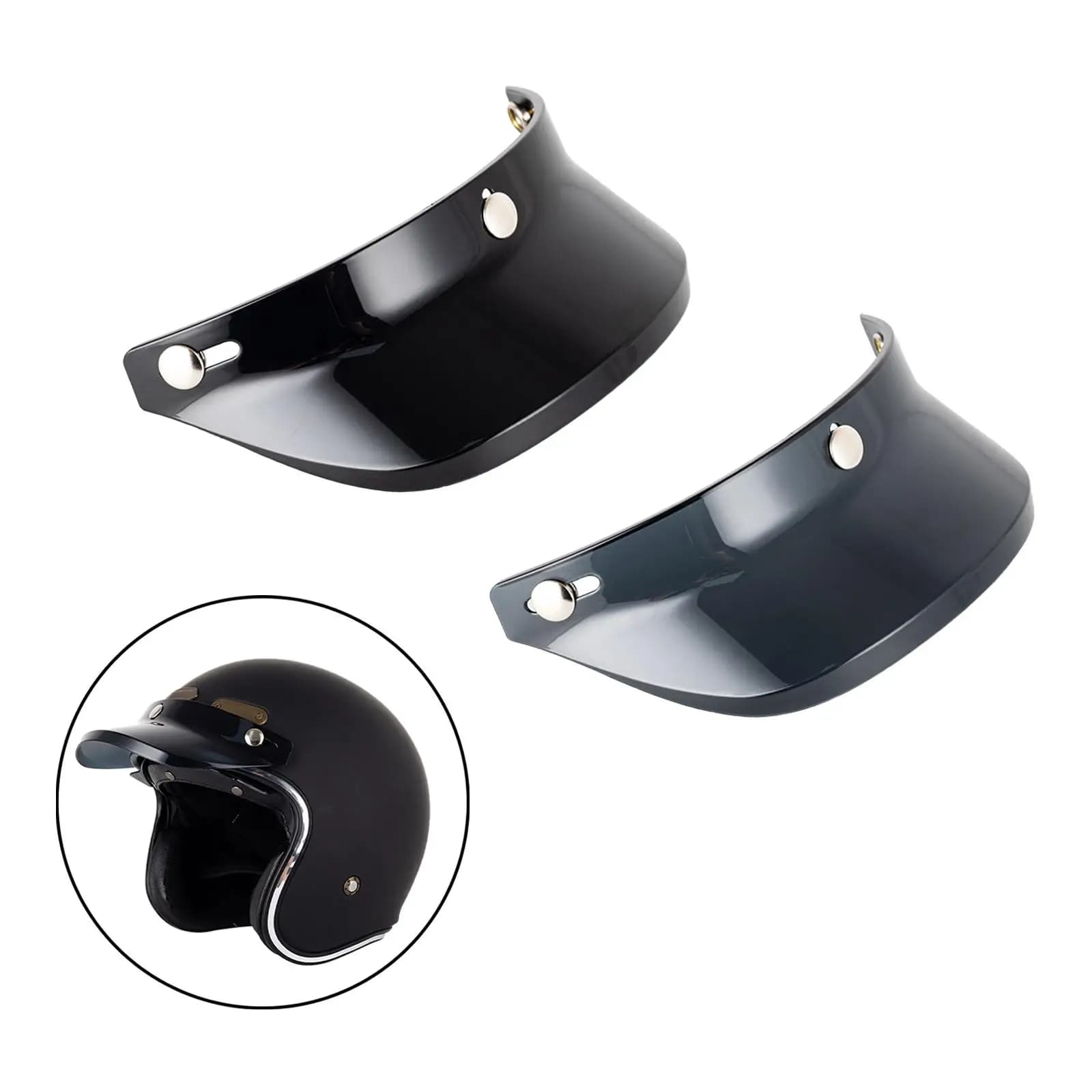 Visiera per Casco Moto con 3 Clip, Accessori per Casco Motociclistico