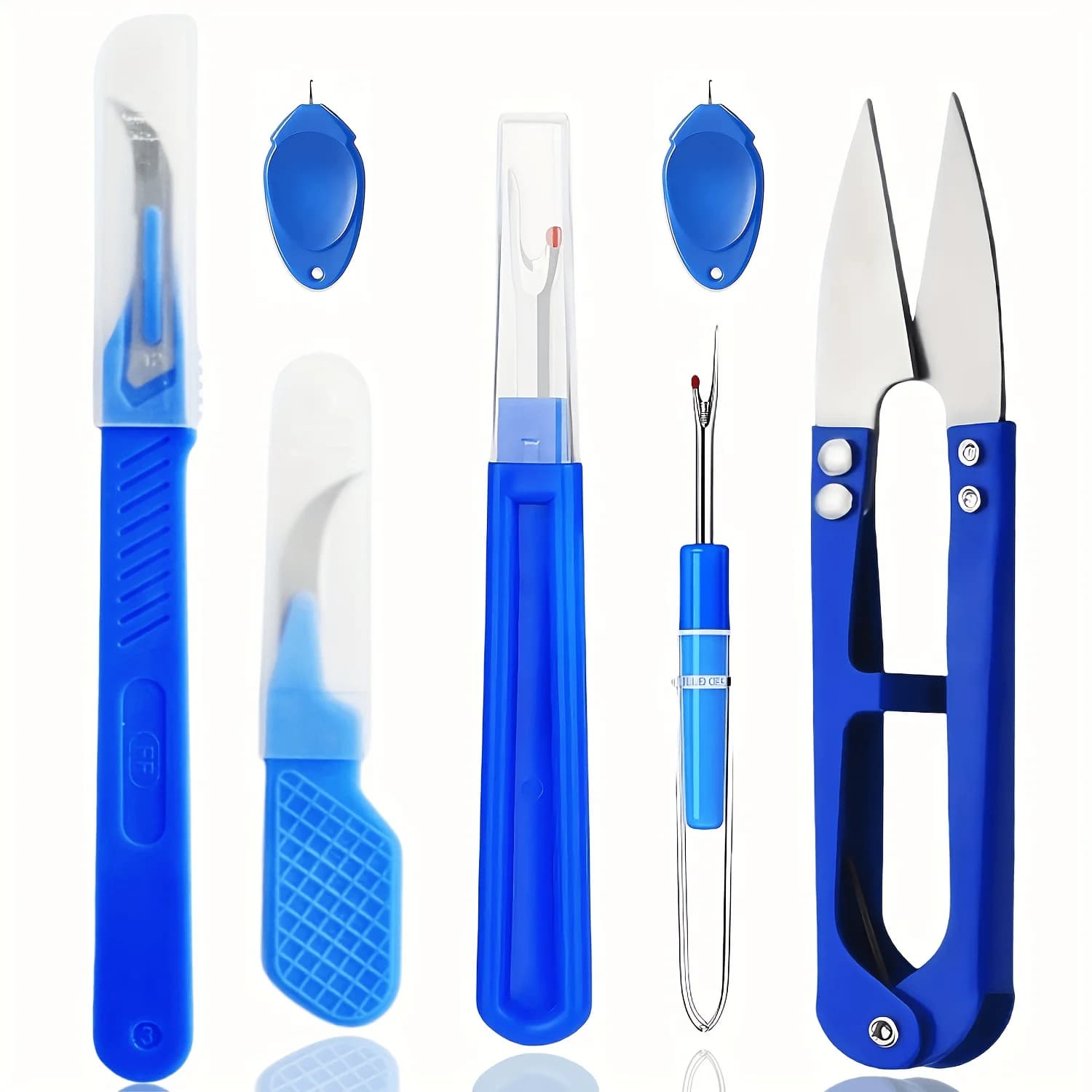 Set di strumenti per cucito da 5/7 pezzi, forbici per filo, forbici per cuciture, kit di strumenti per rimuovere i punti, adatto per cucito, artigianato e forniture per cucito