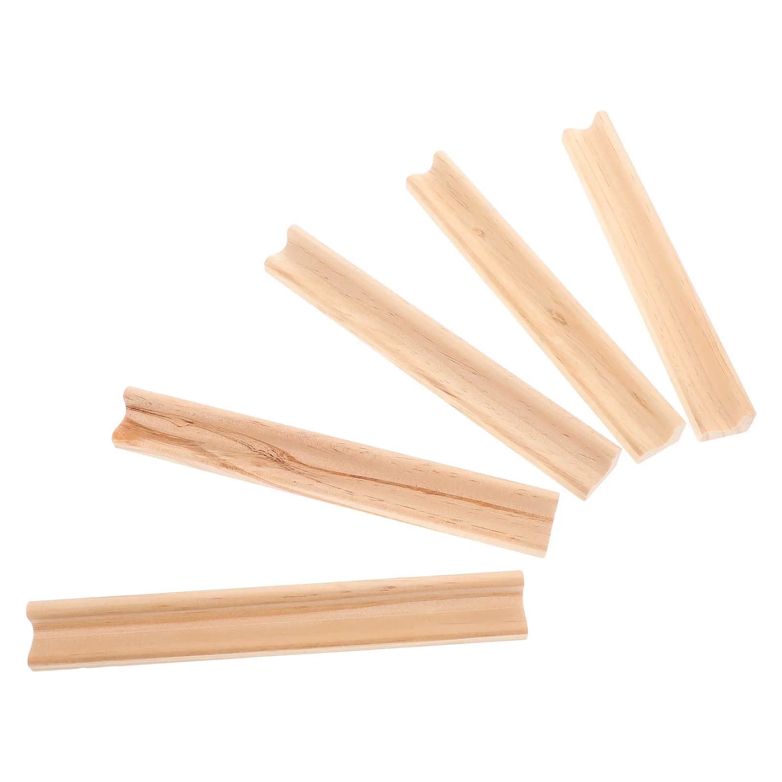 5Pcs Wooden Letter Tile Holders for Board Games Versatile Tray Storage for Domino Mahjong Pieces Easy Clean Smooth Surface Wood