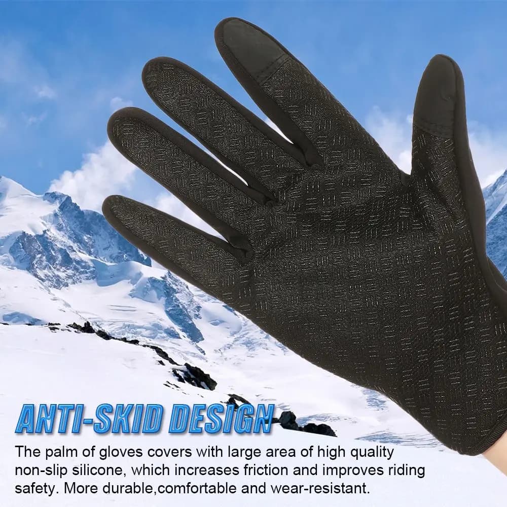 Guanti da Sci Antivento per Uomo e Donna, Touch Screen, Caldi per l'Inverno, Guanti da Ciclismo