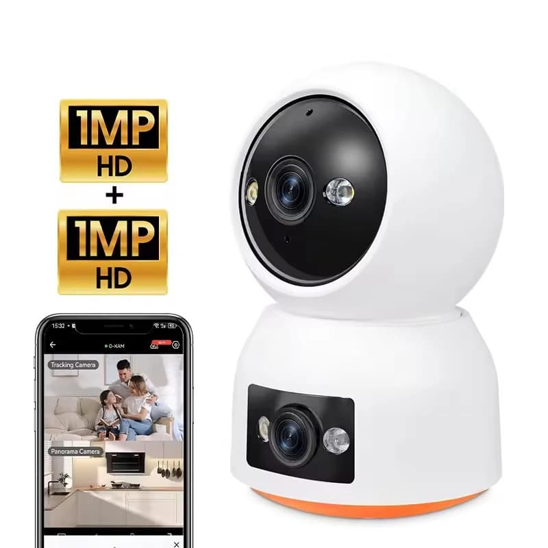 4MP UHD O-kam APP Zoom 5x Doppia lente PTZ a colori WIFI Telecamera dome IP AI Rilevazione umanoide Sicurezza domestica CCTV Baby Monitor