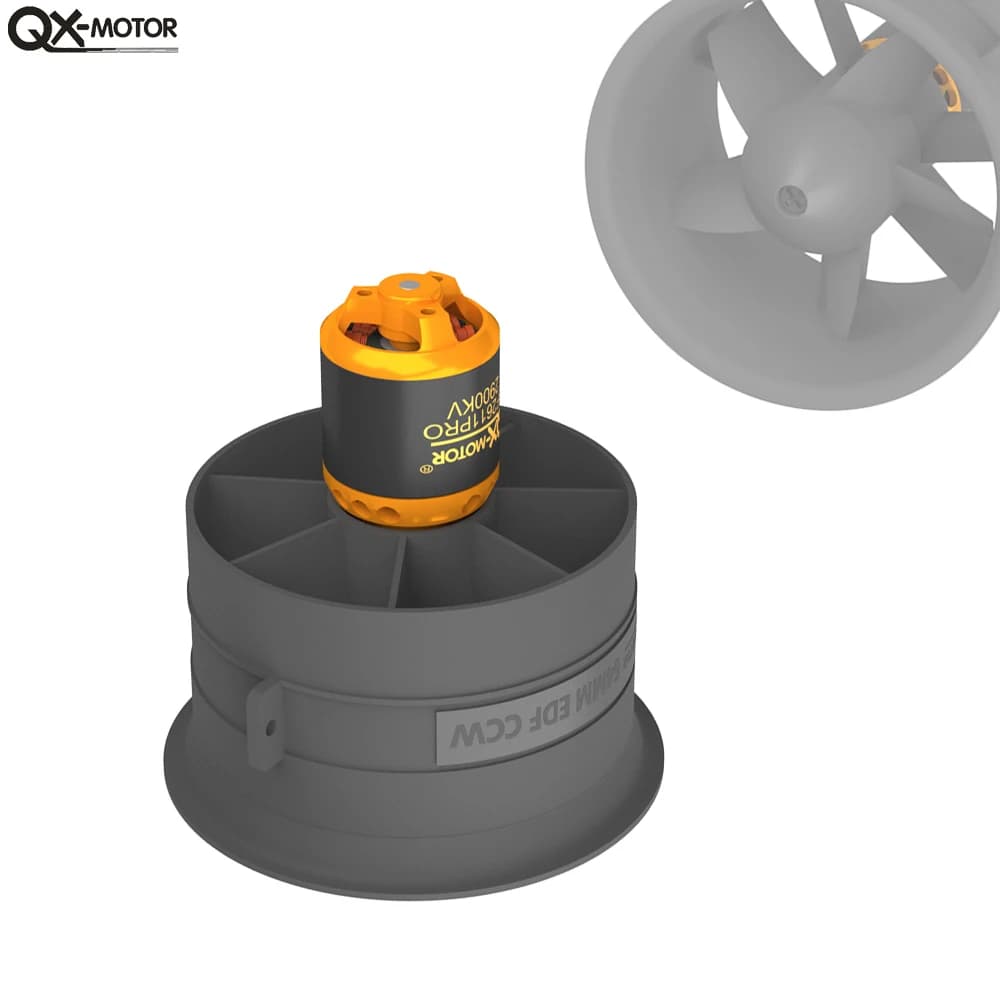 QX-MOTOR 64mm EDF QF2611PRO 5 blade intubated fan with brushless motor 4000KV 3200KV 2900KV 40A 60A ESC for RC helicopter drone part