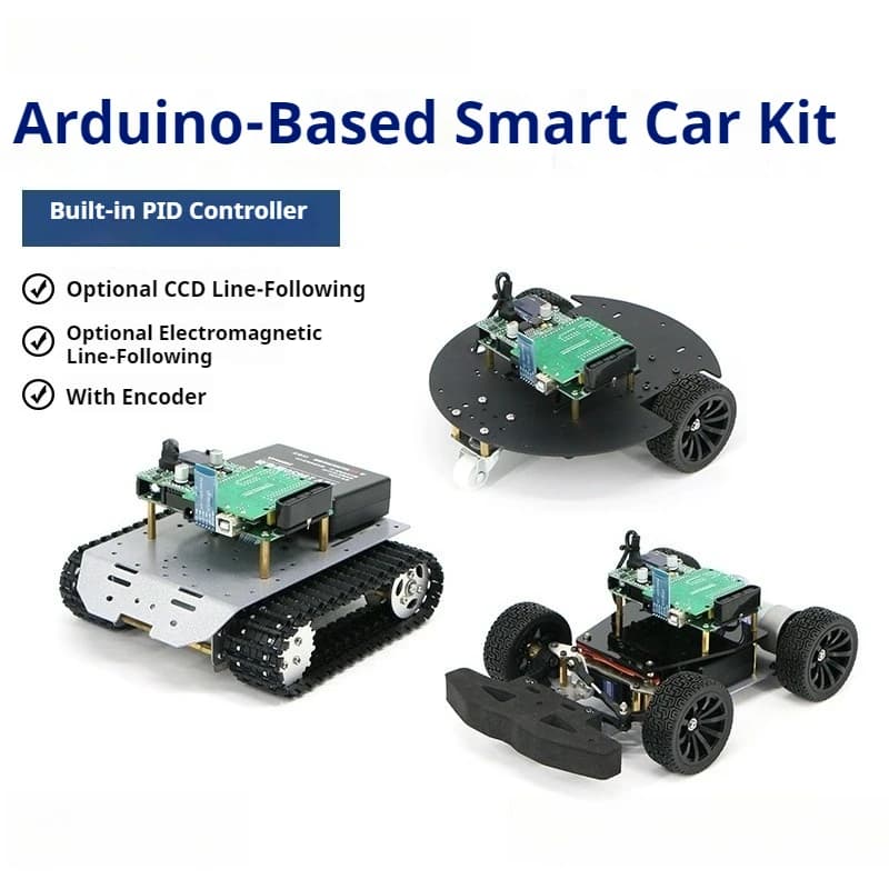 Smart Car Kit Arduino Controller PID Integrated Metal Construction with Optional CCD Encoder Electromagnetic Line Cable
