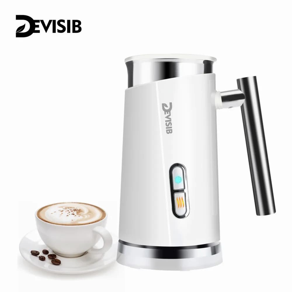 DEVISIB 3 in 1 electric whirlpool 300ml automatic hot and cold foam machine for coffee Cappuccino milk Macchiato hot chocolate