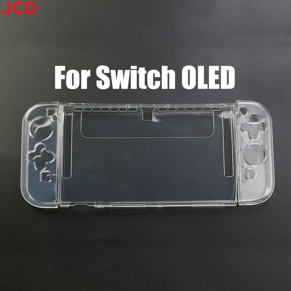 JCD 1 pz Custodia protettiva morbida in TPU trasparente con guscio protettivo Cornice protettiva trasparente per accessori per console di gioco Switch OLED