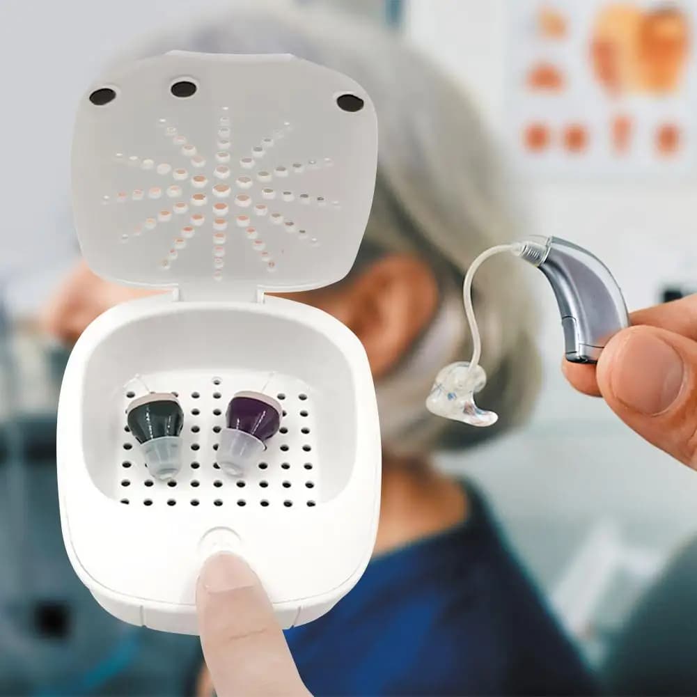 Asciugatrice elettrica per apparecchi acustici 1/2 pezzi, scatola per rimuovere l'umidità per apparecchi acustici USB, scatola asciutta per deumidificatore per apparecchi acustici
