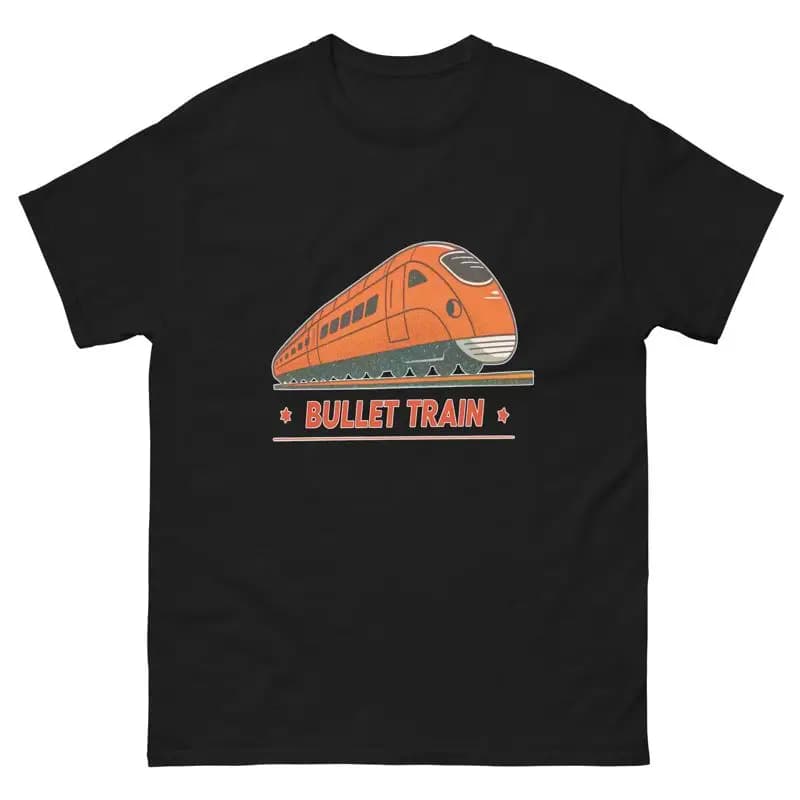 Bullet Train Transportation Vehicle Illustration T Shirt