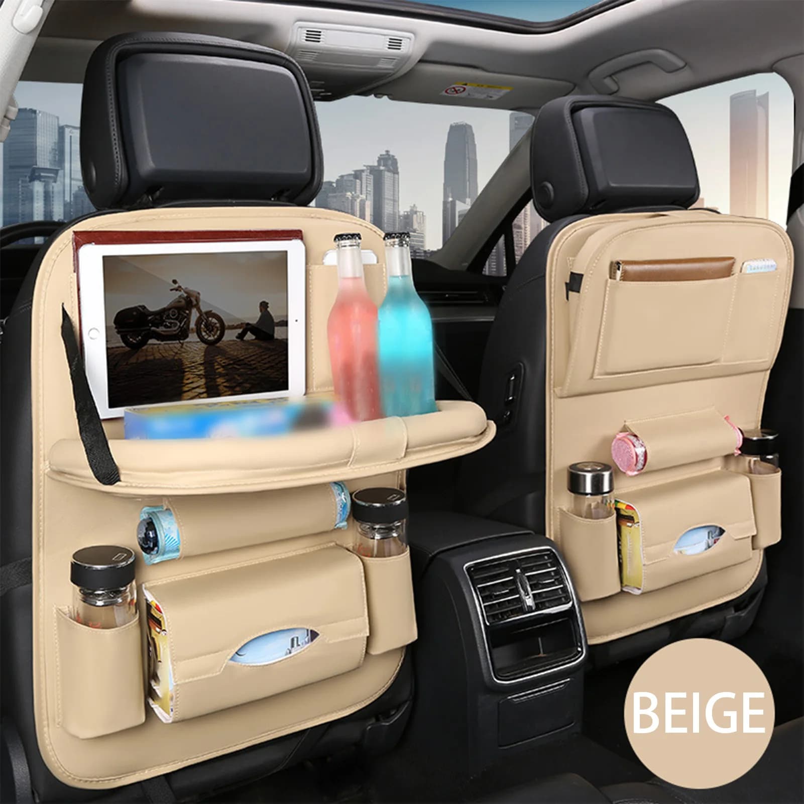 Borsa organizer per schienale seggiolino auto Accessori interni per auto facili da installare adatti per un'esperienza di guida sicura