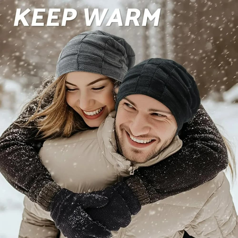Berretti Invernali per Uomo e Donna, Caldi e Spessi con Fodera, Cappello Lavorato a Maglia