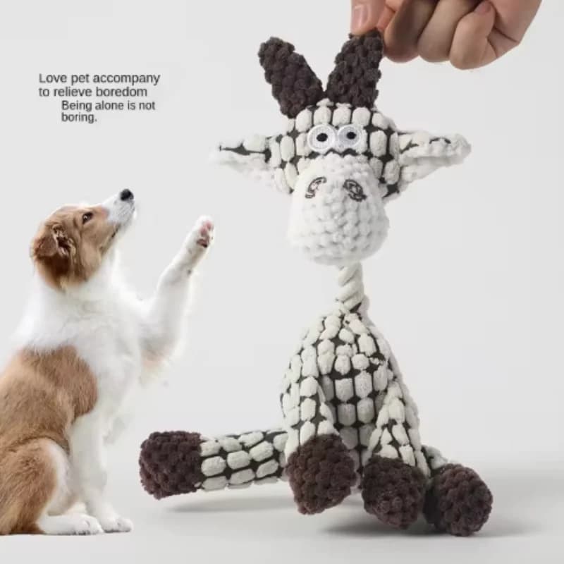 Giocattoli per Cani: Osso di Peluche Sonoro per Cuccioli - Divertente Giocattolo da Masticare per la Dentizione degli Animali Domestici, Accessorio per l'Allenamento Molare per il Gioco Canino